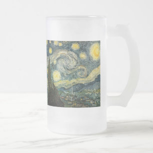 Caneca De Cerveja Vidro Jateado Vincent van Gogh's The Starry Night (1889)