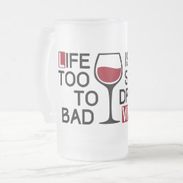Caneca De Cerveja Vidro Jateado Vinho ruim