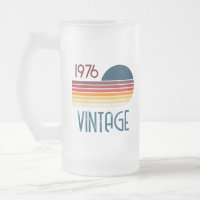 Vintage 1976 Retro Stripe Sun 50th Birthday