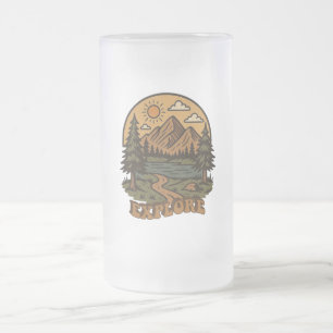 Caneca De Cerveja Vidro Jateado Vintage/rústico ao ar livre explorar a natureza