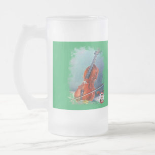 Caneca De Cerveja Vidro Jateado violino