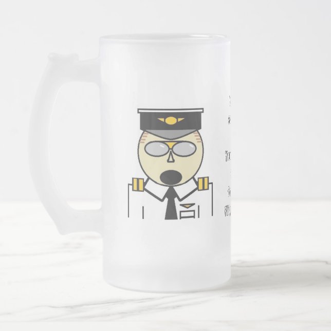Caneca De Cerveja Vidro Jateado Você deve vê-lo do fosco do flightdeck (Esquerda)