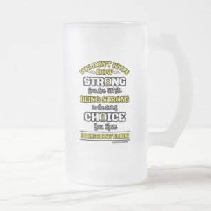 Caneca De Cerveja Vidro Jateado Você não sabe o quão forte... Endometriose