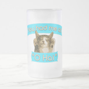 Caneca De Cerveja Vidro Jateado Você teve-me em "O Hai "