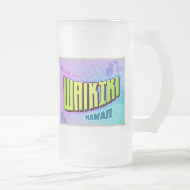 CANECA DE CERVEJA VIDRO JATEADO WAIKIKI (Direita)