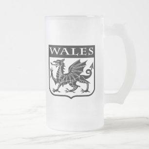 Caneca De Cerveja Vidro Jateado Wales