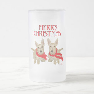 Caneca De Cerveja Vidro Jateado Wheaten Scottish Terrier Natal