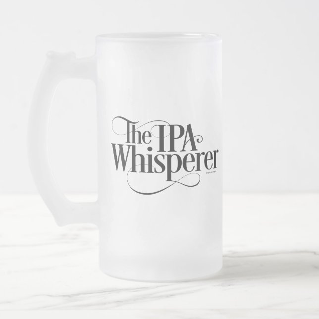 Caneca De Cerveja Vidro Jateado Whisperer IPA (Esquerda)