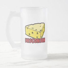 Caneca De Cerveja Vidro Jateado Wisconsin Cheese Wedge