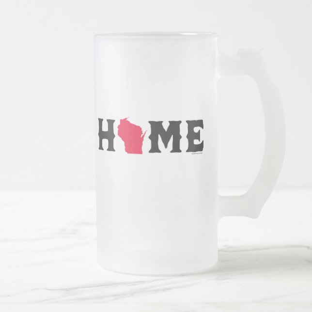 Caneca De Cerveja Vidro Jateado Wisconsin Home (Direita)