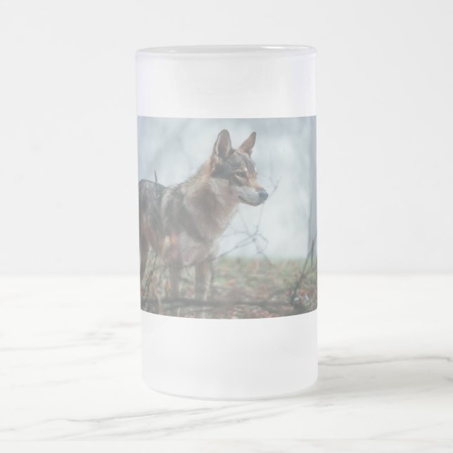 Caneca De Cerveja Vidro Jateado Wolfdog (Centro)