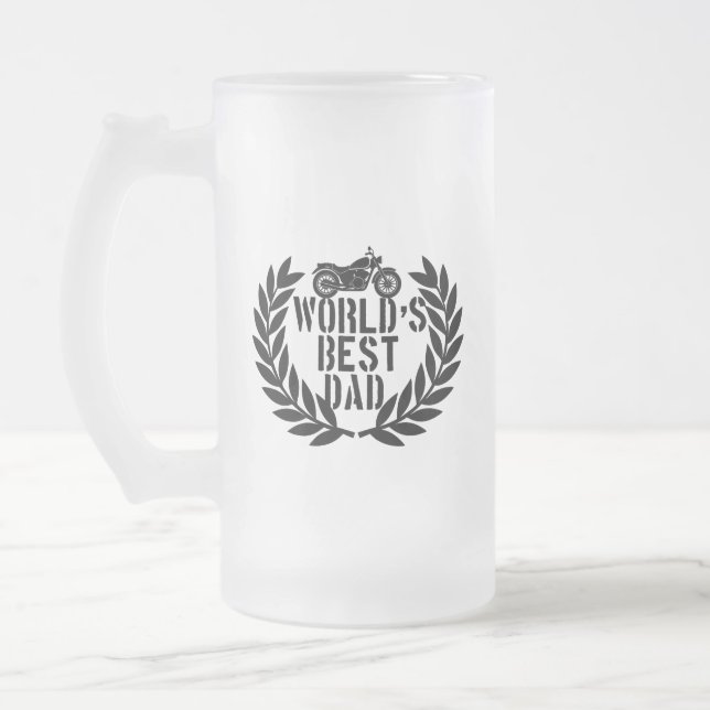 Caneca De Cerveja Vidro Jateado World's Best Dad  (Esquerda)