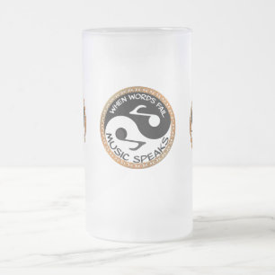 Caneca De Cerveja Vidro Jateado Yin Yang com palavras da música