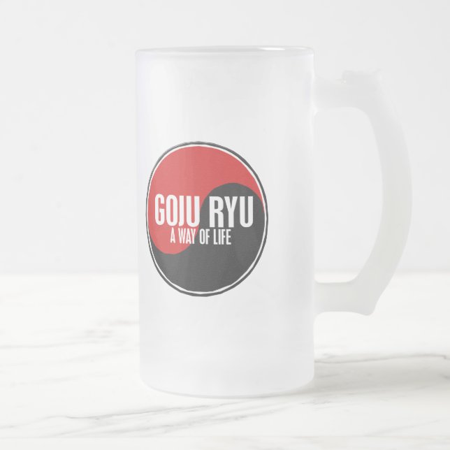 Caneca De Cerveja Vidro Jateado Yin Yang GOJU RYU 1 (Direita)