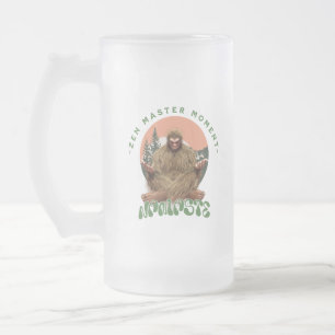 Caneca De Cerveja Vidro Jateado Zen Master Moment Namaste - Maditação Do Pé Grande