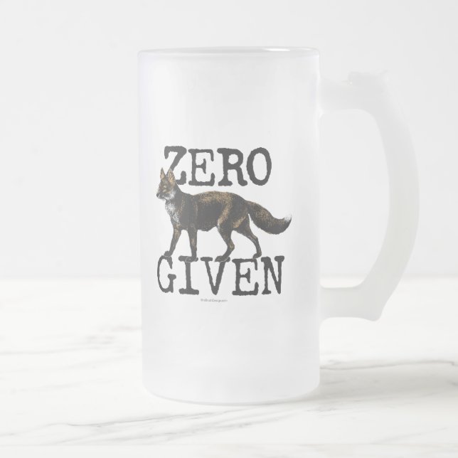 Caneca De Cerveja Vidro Jateado Zero (Fox) Administrado (Direita)