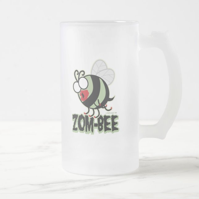 Caneca De Cerveja Vidro Jateado Zom-Abelha (Direita)