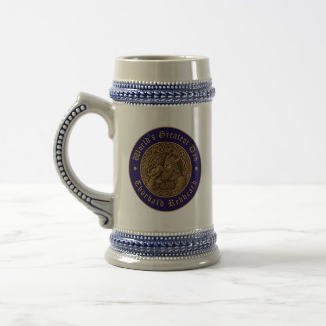 Caneca De Cerveja Viking Warrior Greatest Dad (Esquerda)