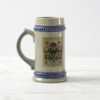 Caneca de cerveja vintage alemã com brasão prussia