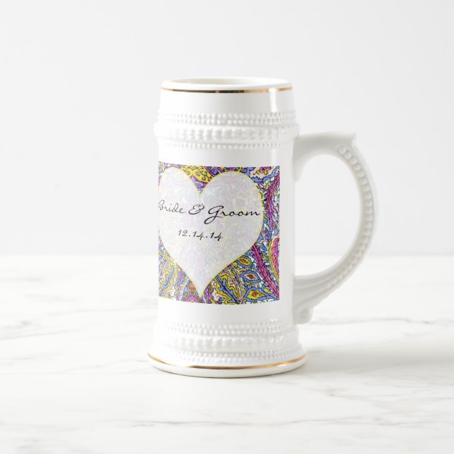 Caneca De Cerveja Vintage Paisley (Direita)