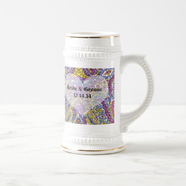 Caneca De Cerveja Vintage Paisley (Direita)