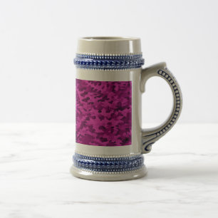 Caneca De Cerveja Violeta de Pop de Arte de Foliage Abstrato