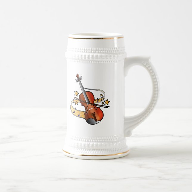 Caneca De Cerveja Violino com notas e estrelas (Direita)