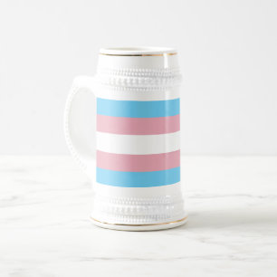 Caneca De Cerveja Visibilidade da bandeira do orgulho transgênero da