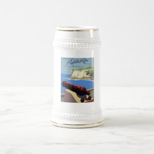 Caneca De Cerveja Visite Porto Rico, Fortaleza El Morro, Velho San J