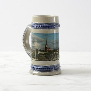 Caneca De Cerveja Vista panorâmica da cidade alemão de Flensburg