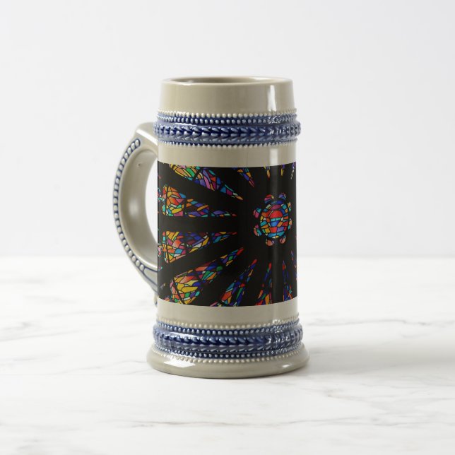 Caneca De Cerveja vitrinas coloridas da igreja (Frente Esquerda)