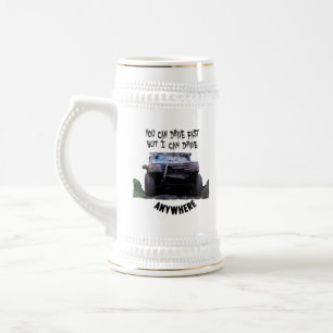 Caneca De Cerveja Você pode dirigir rápido, mas eu posso dirigir em 