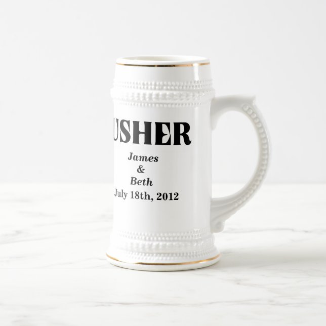 Caneca de cerveja Wedding feita sob encomenda da (Direita)