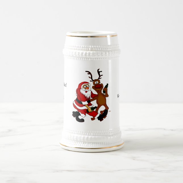 Caneca De Cerveja Weihnachtsmann mit Elch - Prost ihr Säcke! (Centro)