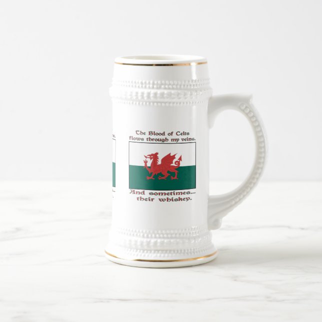 Caneca De Cerveja Welsh Blood of Celts and Whiskey (Direita)