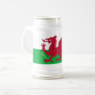 Caneca De Cerveja Welsh Flag & Wales, Cymru patriot / esportes
