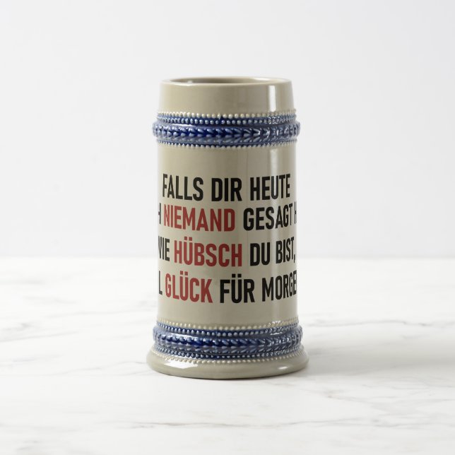 CANECA DE CERVEJA WIE HÜBSCH DU BIST (Centro)