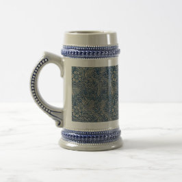 Caneca De Cerveja William Morris Vintage Blue Floral