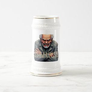 Caneca De Cerveja Wütender Alter Mann - Ilustração de Cartoon
