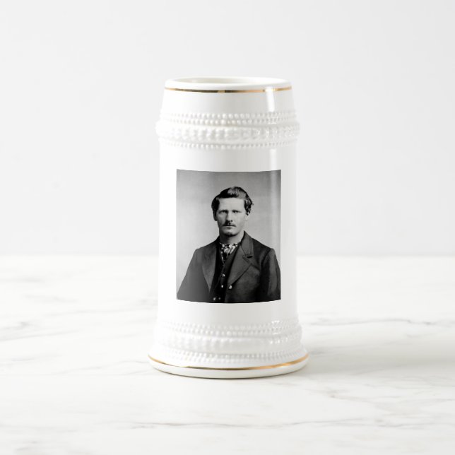 Caneca De Cerveja Wyatt Earp: Oficial, Pistoleiro, Dono de Saloon (Centro)