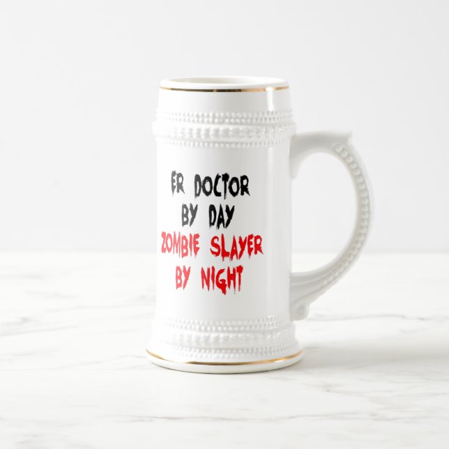 Caneca De Cerveja Zombie Slayer ER Doctor (Direita)