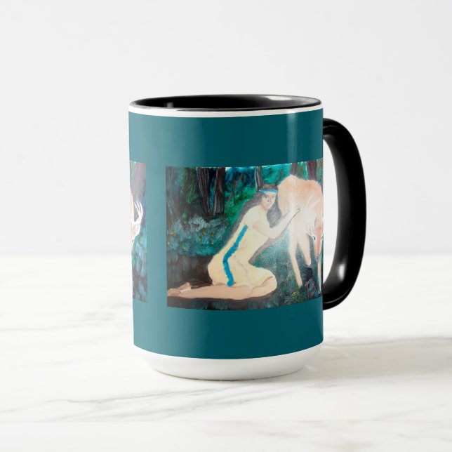 Caneca de cervo domesticado (Frente Esquerda)