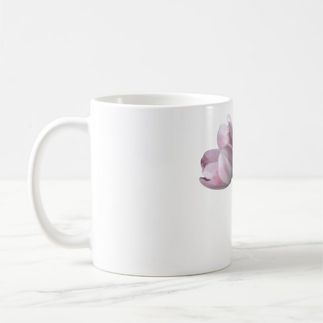 Caneca de Chá e Café com Foto de Tulipa Rosa (Esquerda)