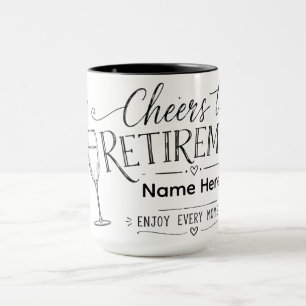Caneca de Champanhe Personalizada para Aposentador