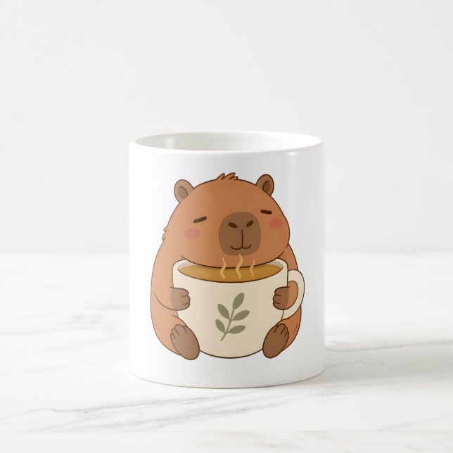 Caneca de Chávena de Café Abraçando Capivara Fofa (Centro)