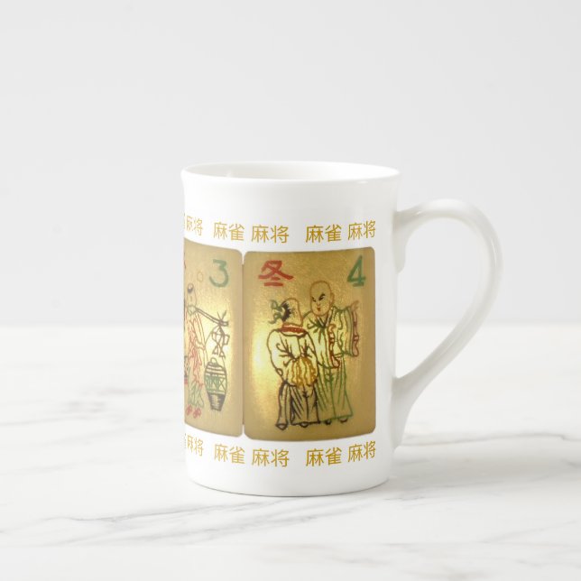 Caneca de China de osso com azulejos da estação (Direita)