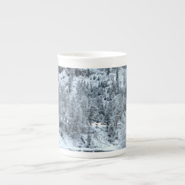 Caneca de China de osso - de "dia inverno em (Frente)