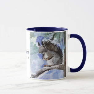 Caneca de chocolate quente de esquilo