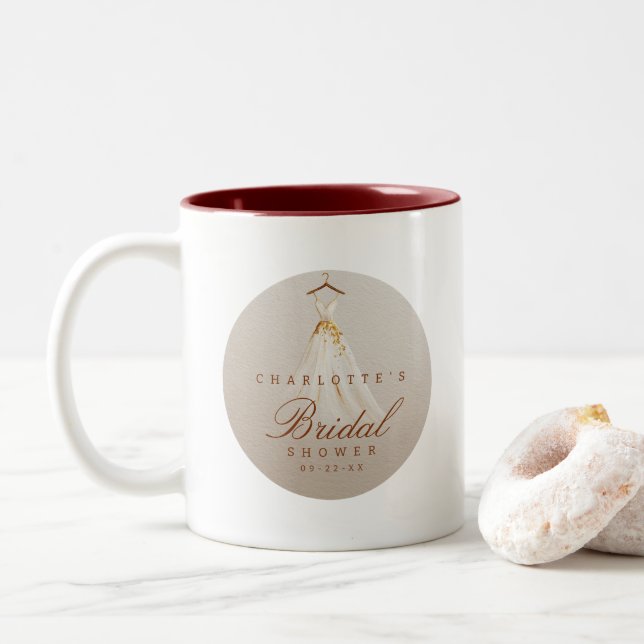 Caneca de Chuveiro de Noiva de Outono Elegante com (Com Donut)