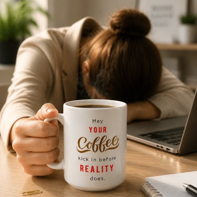Caneca de Citação de Café Engraçada (Criador carregado)